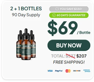 Viriflow prostate support supplement bottle