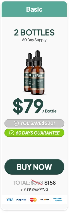 Viriflow prostate support supplement bottle